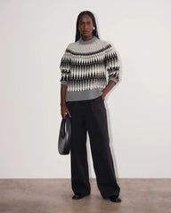 The Fair Isle Crew | Grey / Black Fair Isle
