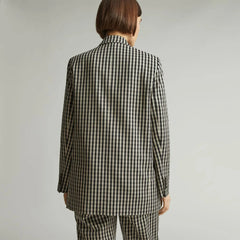 The Oversized Blazer in Buttersmooth | Khaki / Black
