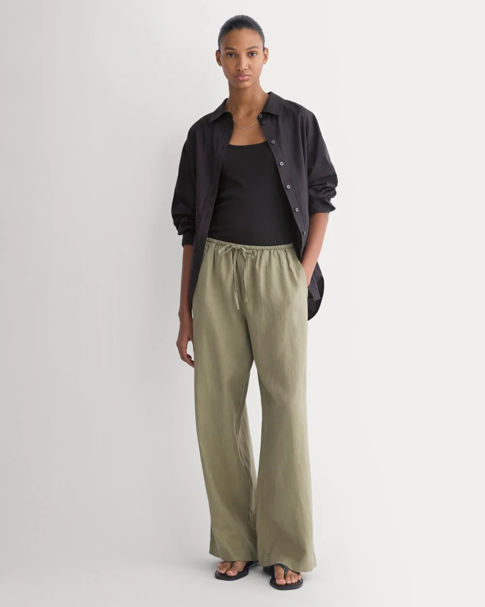 The Drawstring Pant in Linen | Overland