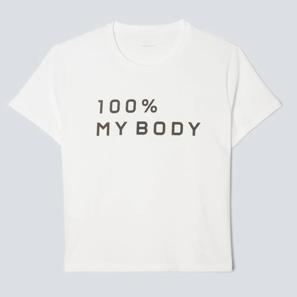 The 100% My Body Box-Cut Tee | White