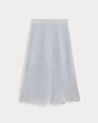 Lace-Knit Midi Skirt | Skywriting