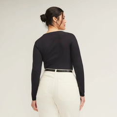 The Supima® Form Ballet Neck Tee | Black