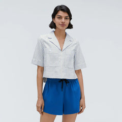 The Oxford Popover | Deep Blue / Canvas