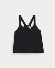 Racerback V-Neck Sweater | Black
