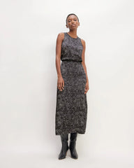 The Hammered Satin Slip Skirt | Black Moonsplatter