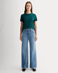 The Box-Cut Tee in Essential Cotton | Dark Sea | No Pocket