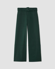The Structured Cotton Belted Pant | Scarab