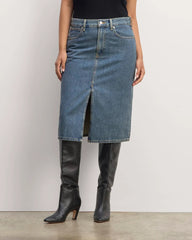 The Mid-Way Skirt | Mid Blue