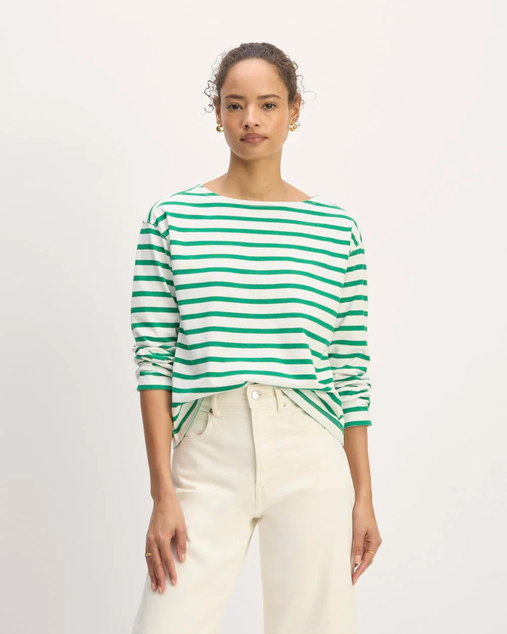 The Mariner Tee | Bone / Grass Green