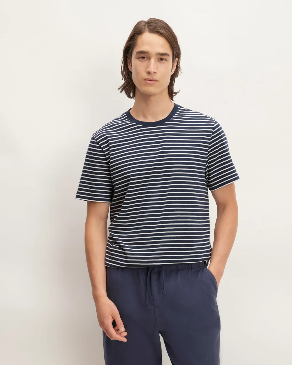 The Essential Organic Crew |  Navy / Bone