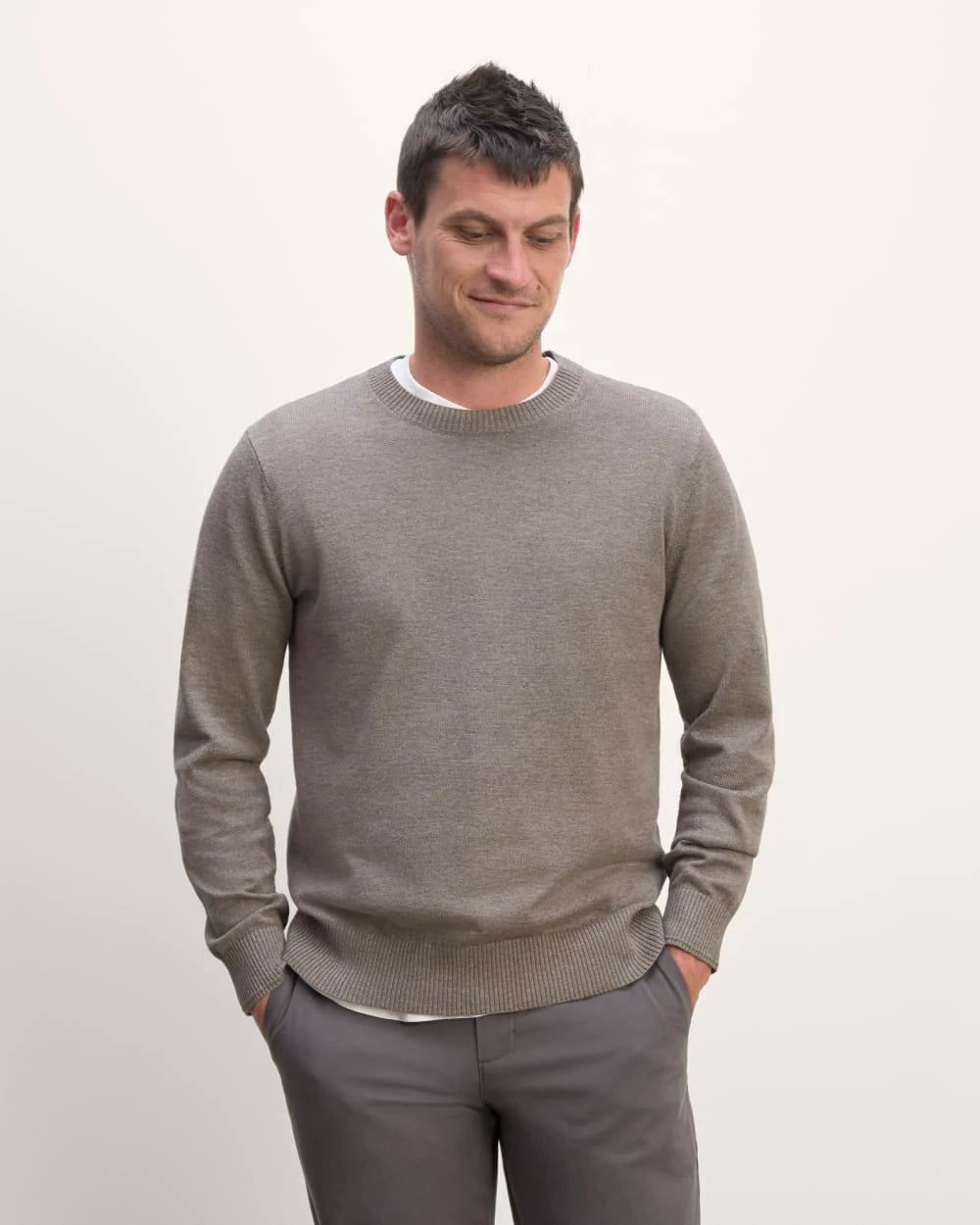 The No-Sweat Sweater | Uniform | Taupe Melange