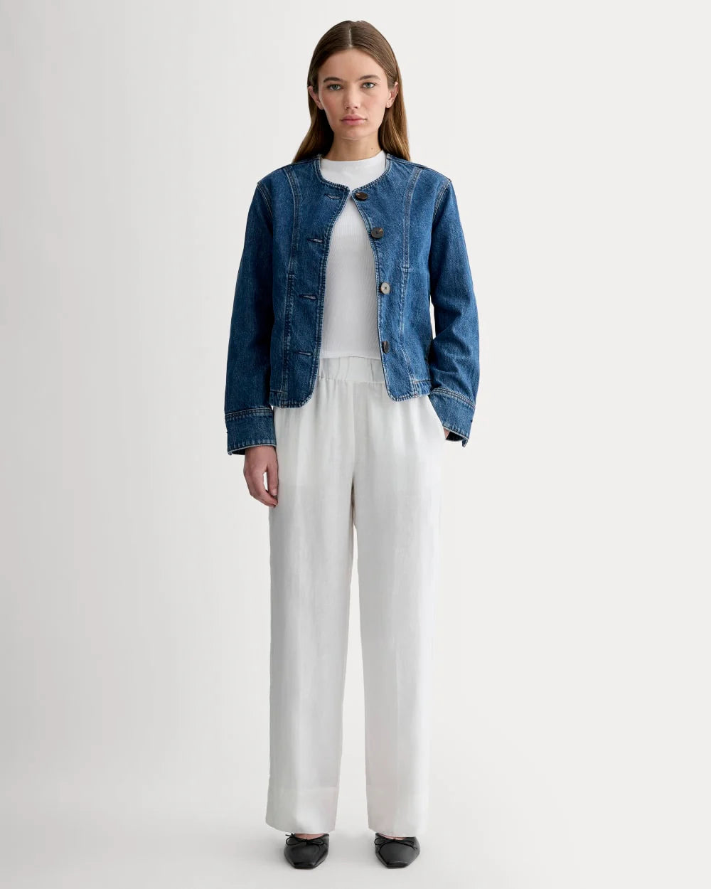 The Linen Easy Pant | White