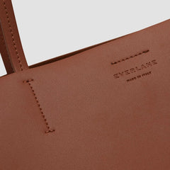 The Luxe Italian Leather Tote | Cognac