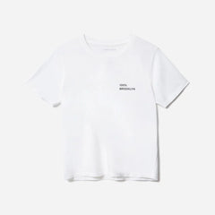 The 100% Brooklyn Box-Cut Tee | White / Black