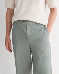 Cropped Slub Trouser | Agave Green