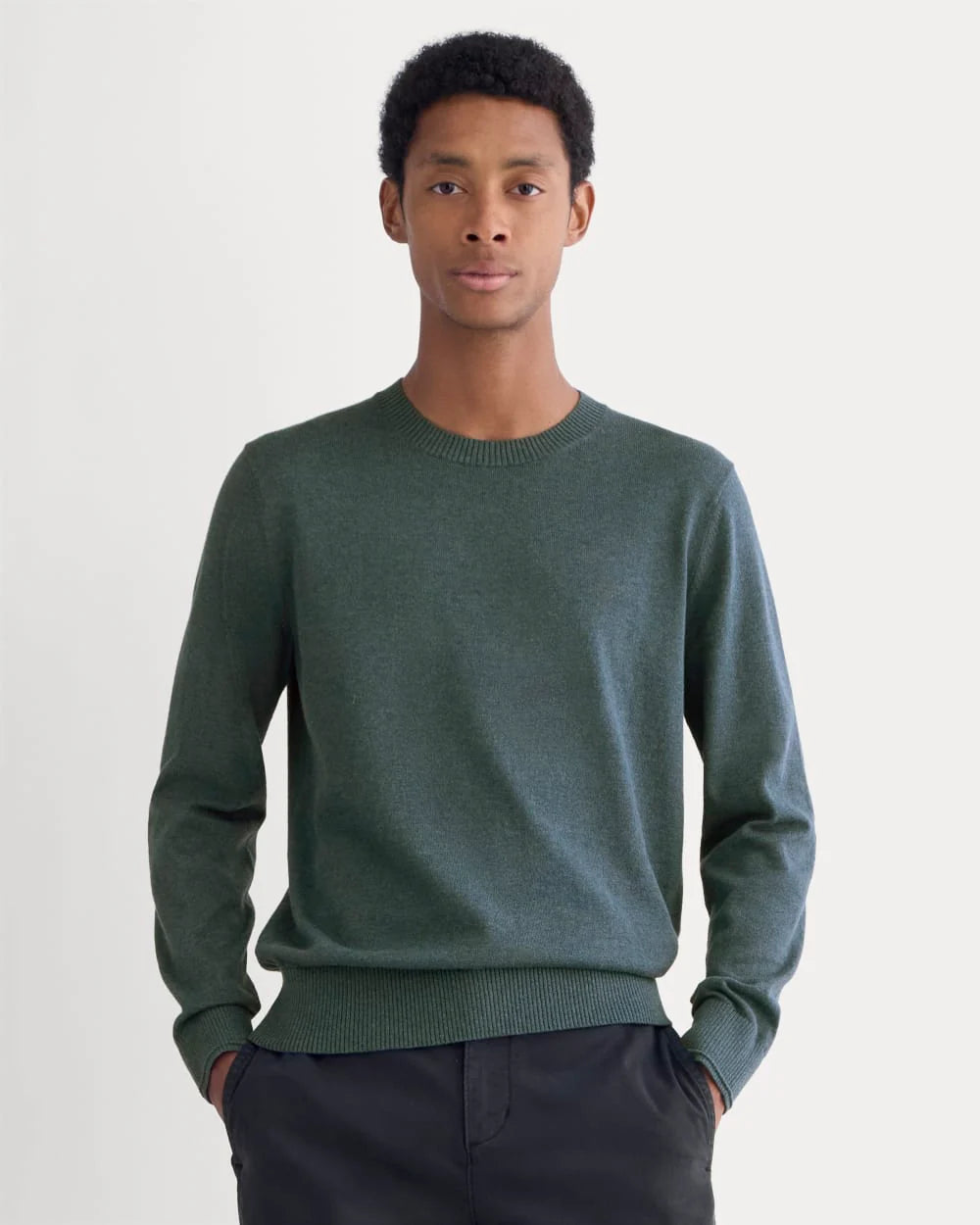 The No-Sweat Sweater | Uniform | Heather Midnight Navy
