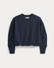 Lightweight Terry Bubble Sweatshirt | Navy
