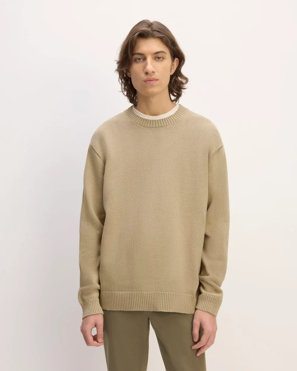 The Classic Sweater in Everyday Cotton | Trench Coat Khaki