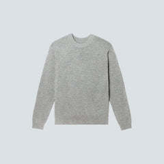 The Merino-Blend Crewneck Sweater |  Heathered Grey