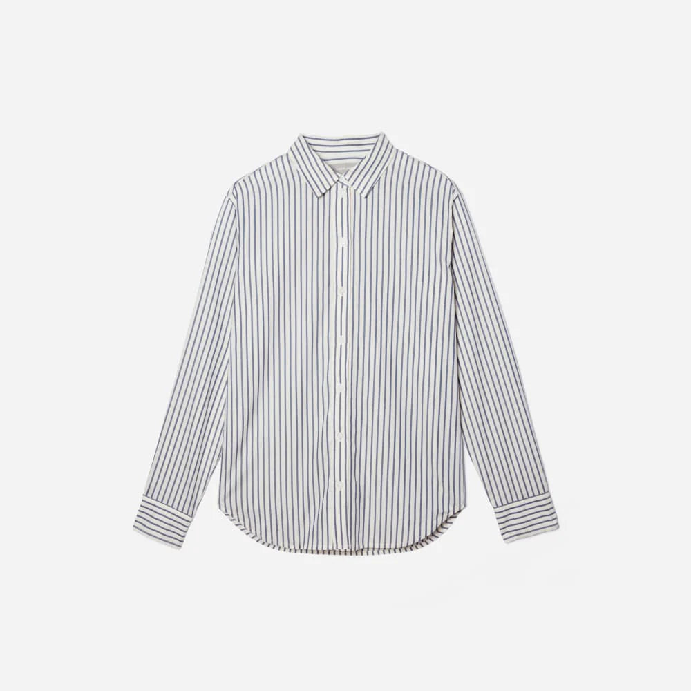 The Must-Have Shirt in Silky Cotton | Deep Blue / Canvas