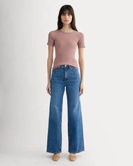 The Luxe Rib Crew | Rose Dusk