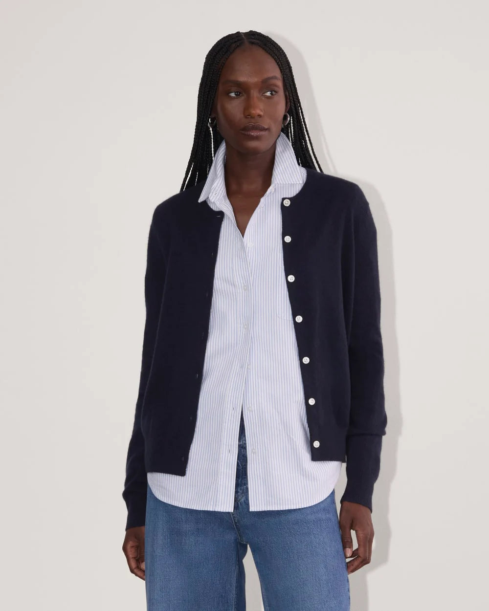 The Classic Cardigan in Cashmere | Navy