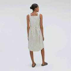 The Seersucker Midi Dress | Nutria / Off-White