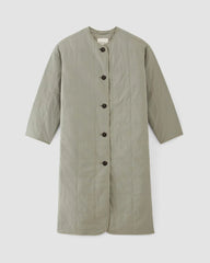 The ReNew Quilted Long Liner | Sage Green