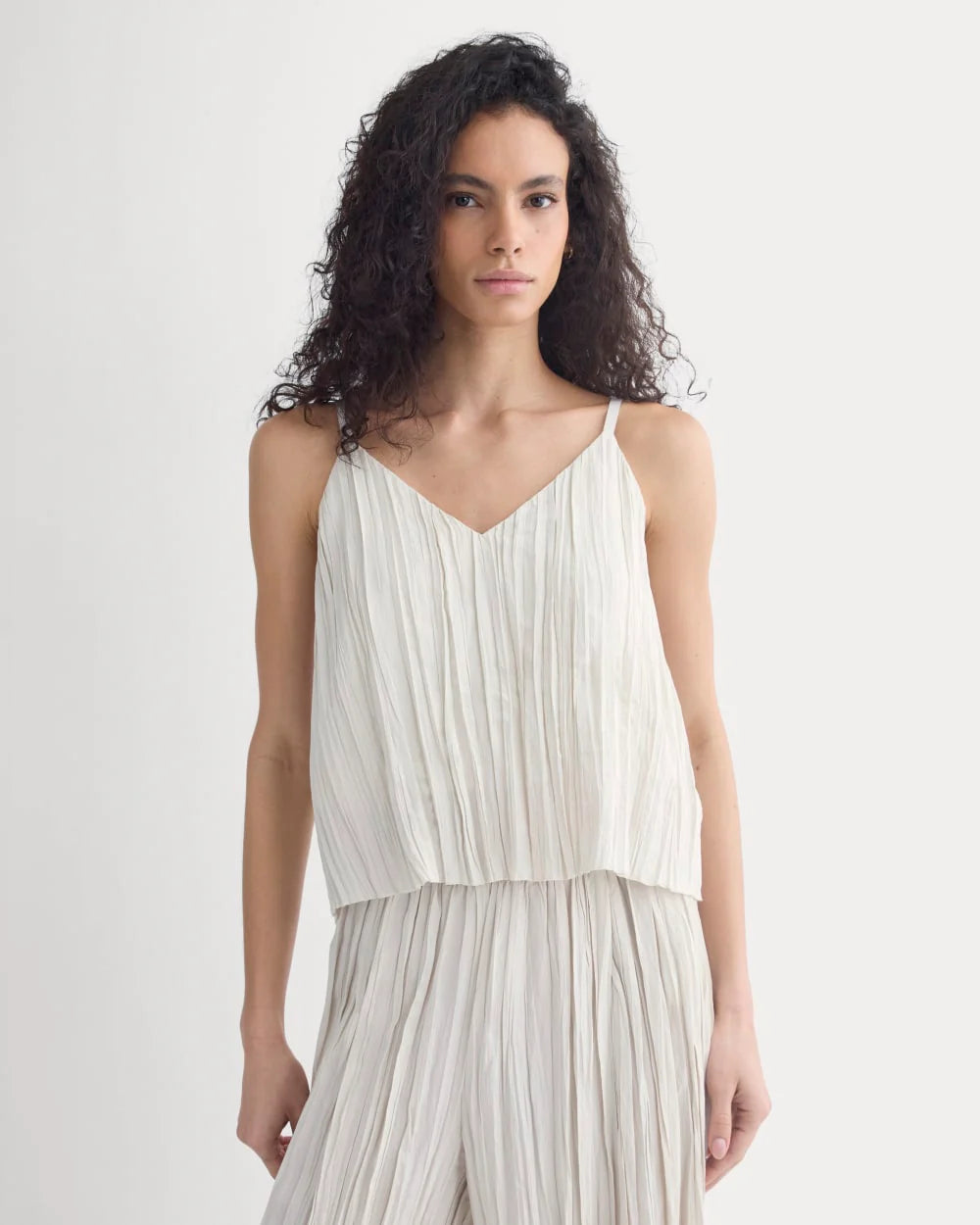 Crinkle Trapeze Tank | Birch