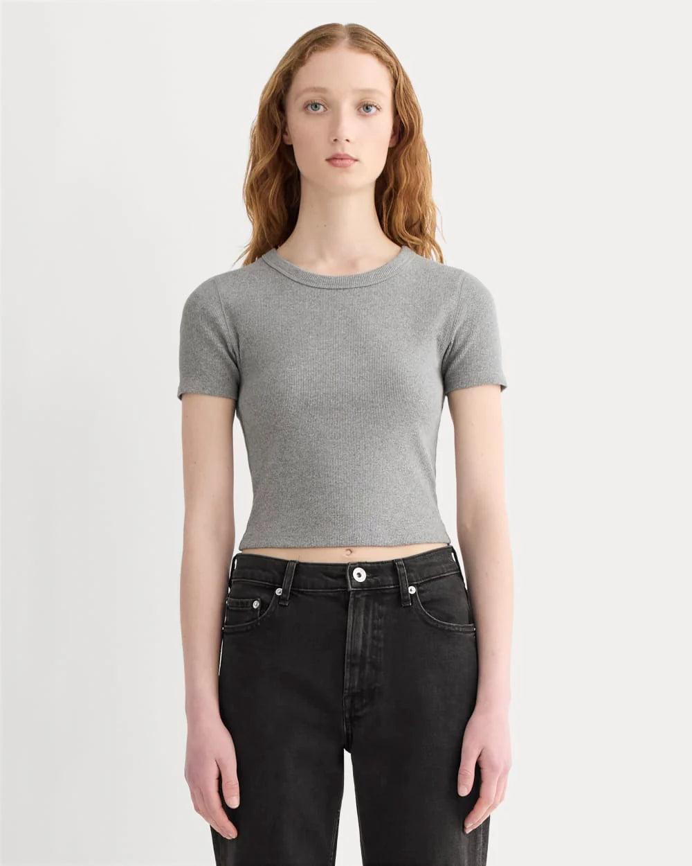 The ’90s Rib Tee | Mid Heather Grey