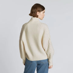 The Felted Merino Cable Sweater | Bone