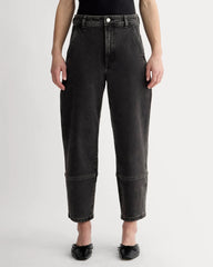 The Utility Barrel Jean | Washed Black | Regular