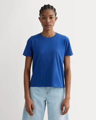 The Box-Cut Tee in Essential Cotton | Bright Cobalt | No Pocket