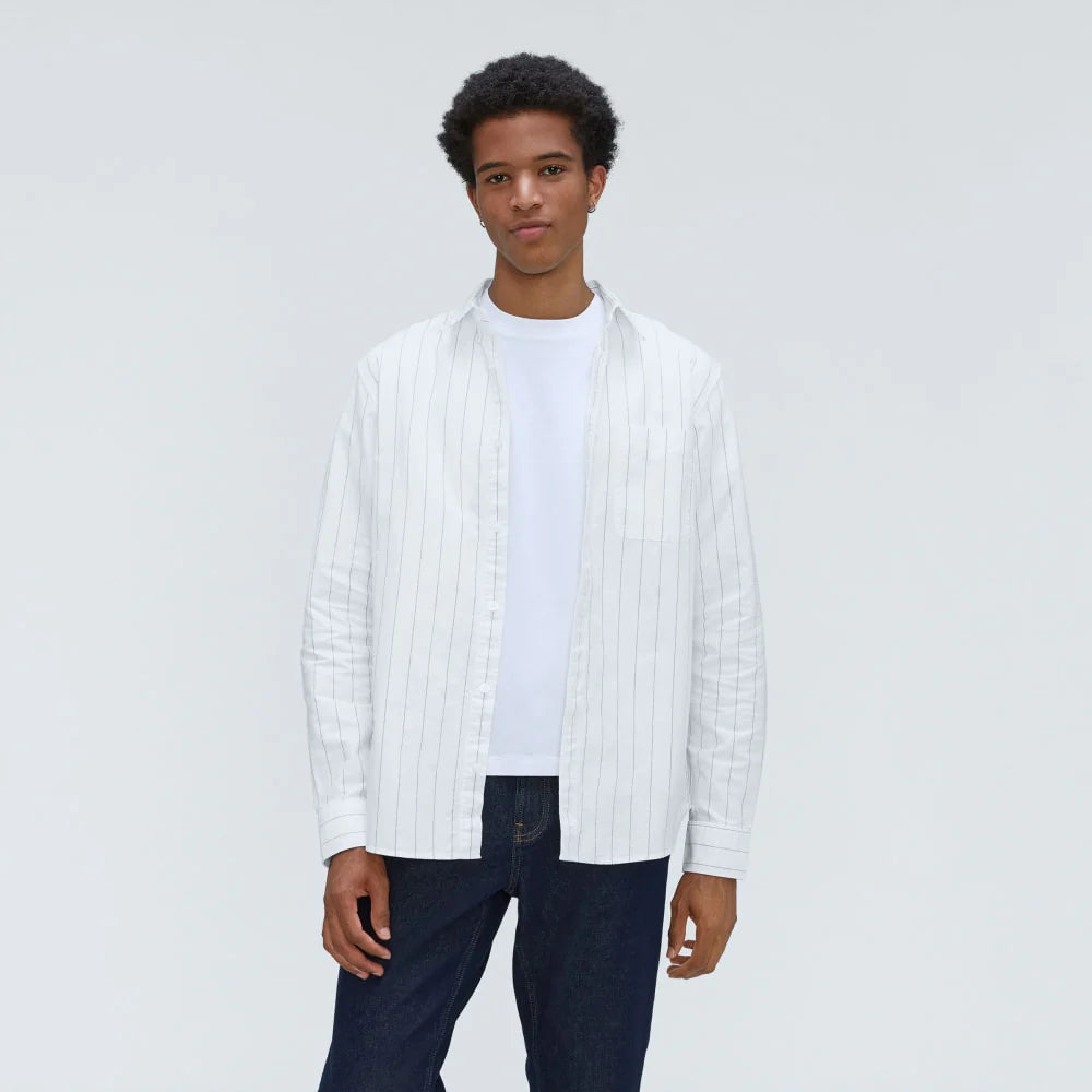 The Standard Fit Japanese Oxford Shirt | Uniform | Optic White / Black | Standard
