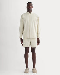 The Seersucker Long-Sleeve Shirt | Trench Coat Khaki / Natural