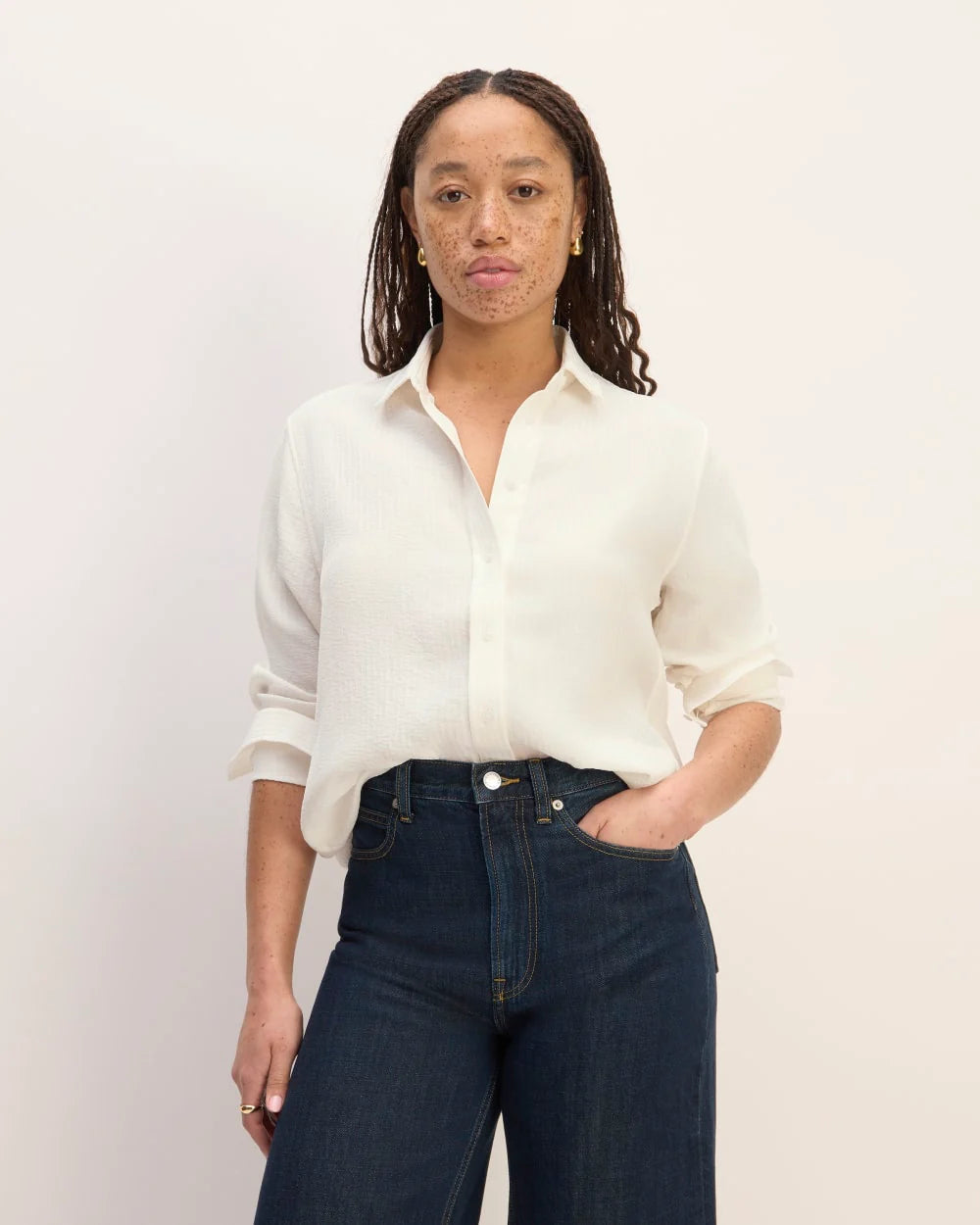 The City Stripe Relaxed Shirt | Bone