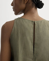 The Linen High-Neck Tank | Kalamata