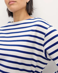 The Mariner Dress | Bone / Mazarine Blue