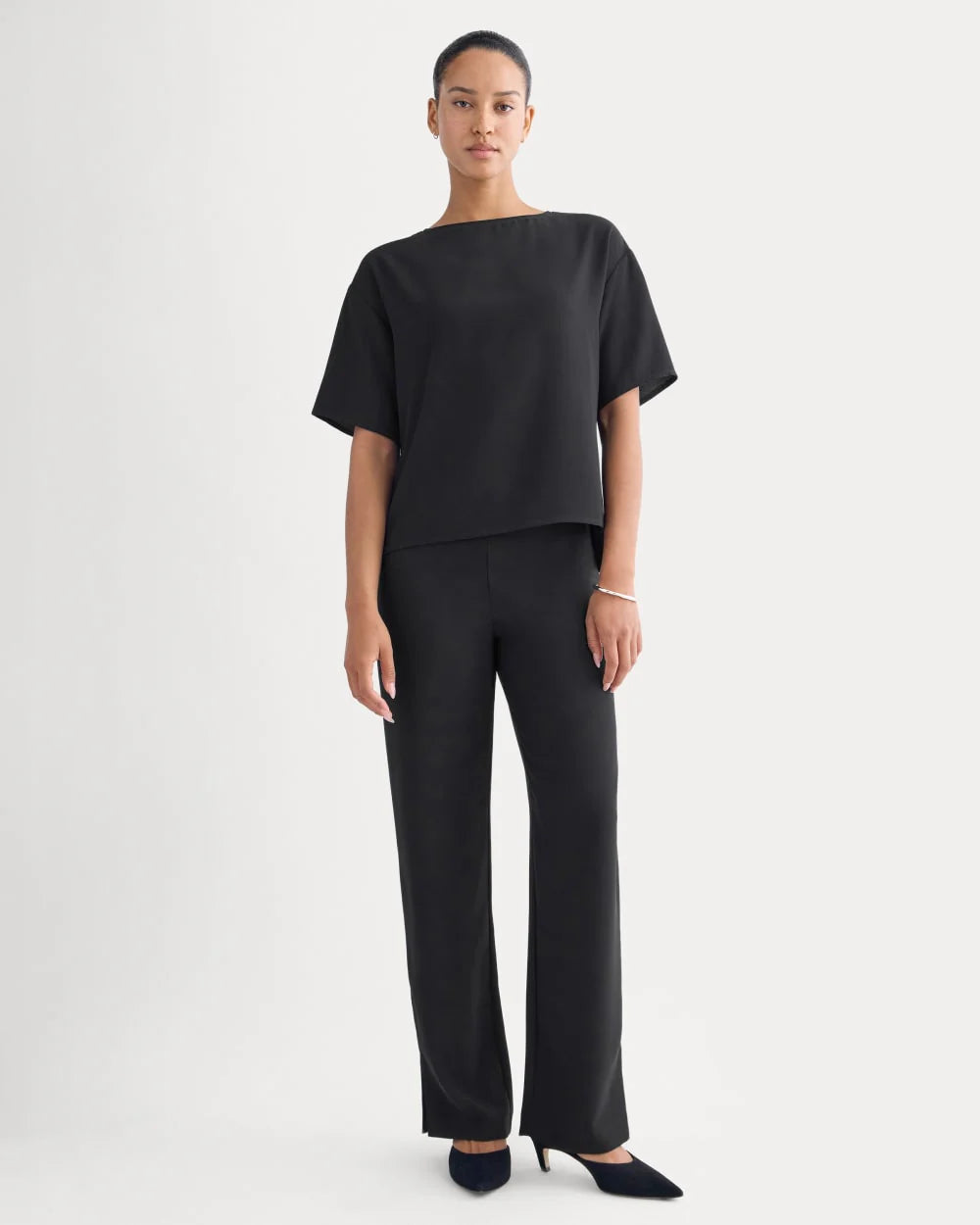 Drapey Crepe Pant | Black