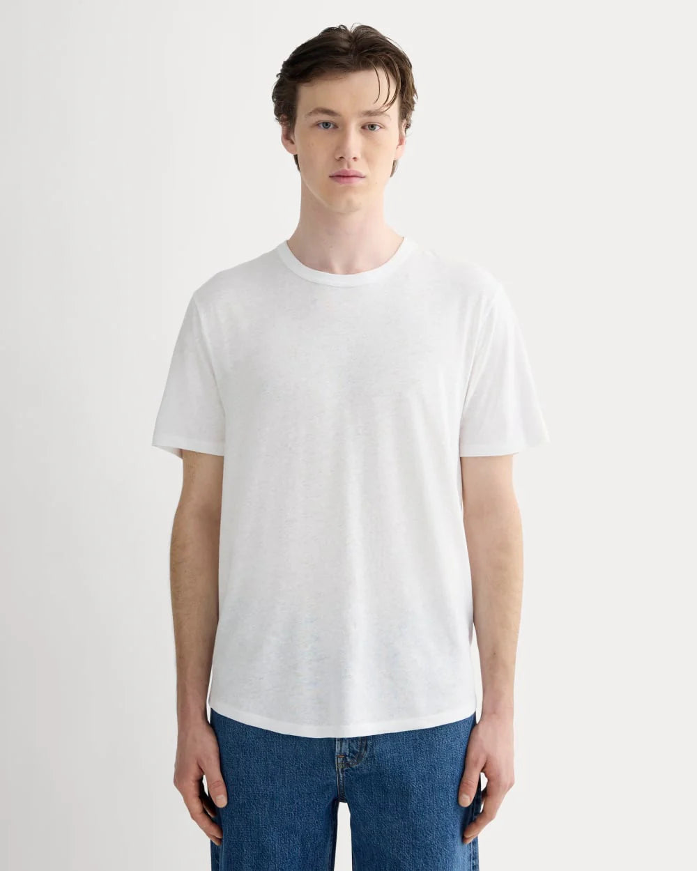 The Cotton Linen Tee | White