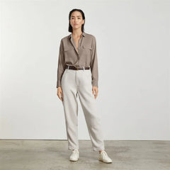 The Washable Silk Relaxed Shirt  | Burnt Sugar
