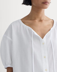 The Gauze Button-Up | White