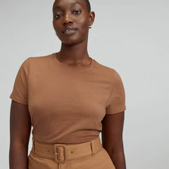 The Organic Cotton Crew Tee | Carob Brown