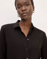 The City Stripe Relaxed Shirt | Black