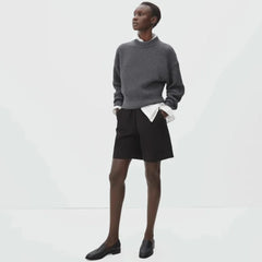 The Texture Cotton Crew | Heathered Charcoal