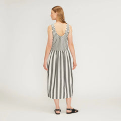 The Poplin Summer Dress | Bone / Black