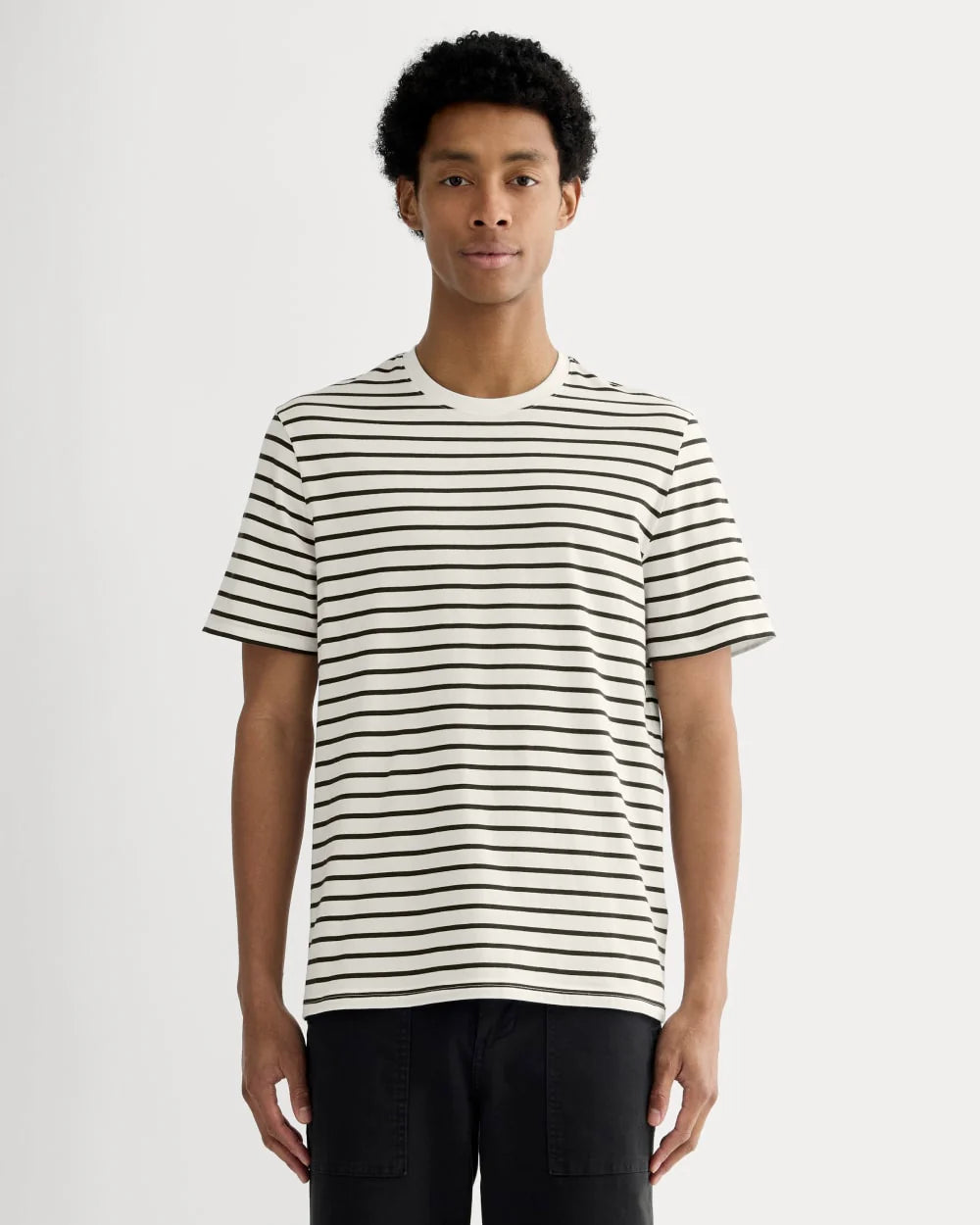 The Essential Organic Crew | Bone / Black