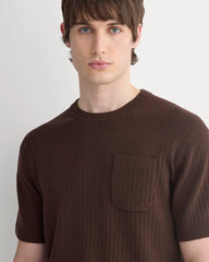 Textured Knit Tee | Coffee Bean