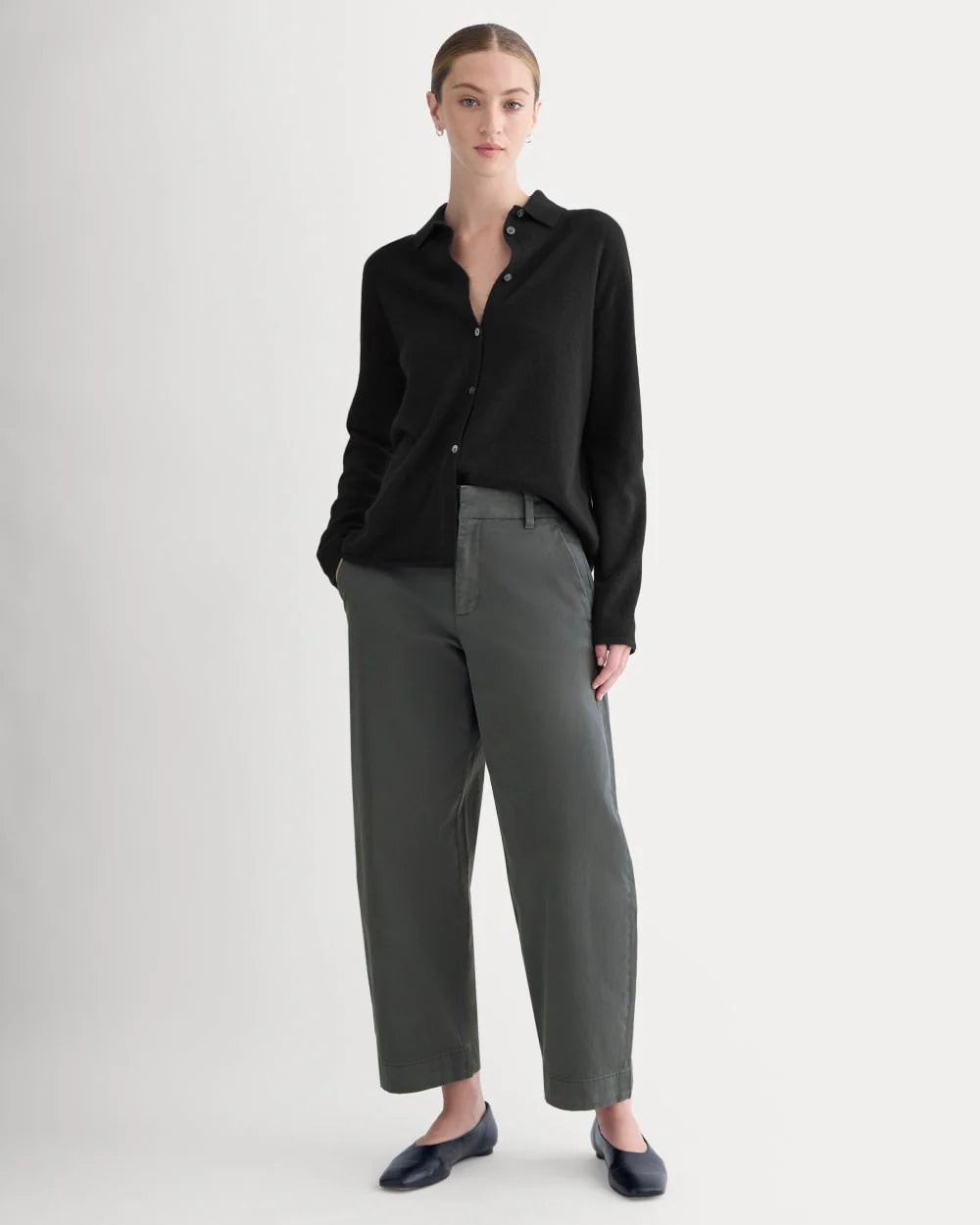 Cotton Twill Chino | Slate Grey