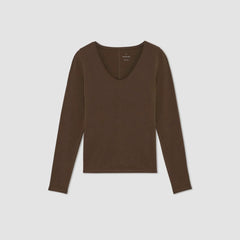 The Supima® Form Ballet Neck Tee | Cocoa